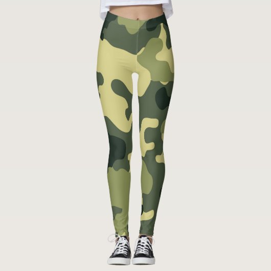 Army Green Camo Leggings (Voorkant)