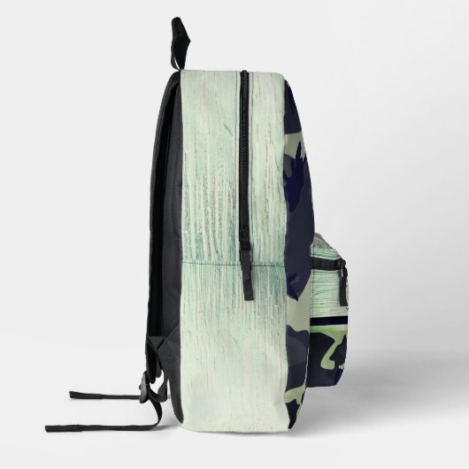 Army Green Camo Shimmery Chic gepersonaliseerd Bedrukte Rugzak (Links)