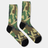 Army Green Camouflage Camo Print Hunting Sokken (Rechts)
