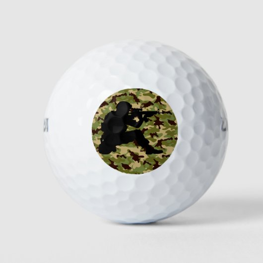 Army Green Camouflage Golfballen (Voorkant)