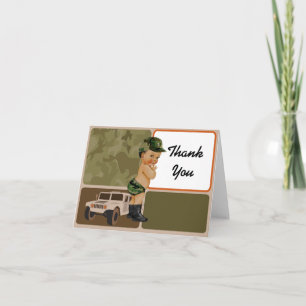 Army Green Camouflage Hartelijk dank Bedankkaart