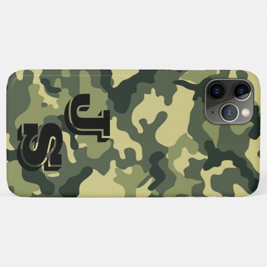 Army Green Camouflage iPhone 11 Pro Max Hoesje (Achterkant (horizontaal))