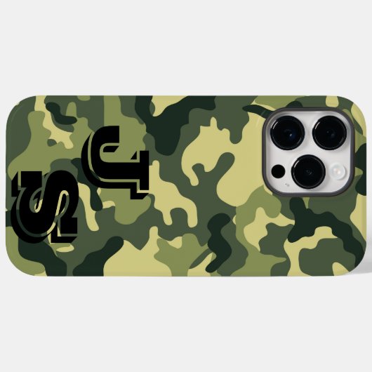 Army Green Camouflage iPhone 14 Pro Max Hoesje (Achterkant (horizontaal))