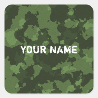 Army Green Camouflage Pattern Vierkante Sticker