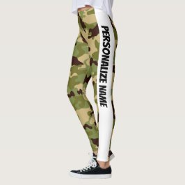 Army Green Camouflage PERSONALISEREN Leggings