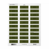 Army Green Etiket (Full Sheet)