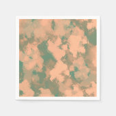 Army Green Floral Waterverf Abstracte servetten (Voorkant)