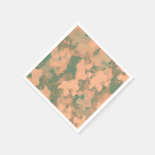 Army Green Floral Waterverf Abstracte servetten (Hoek)