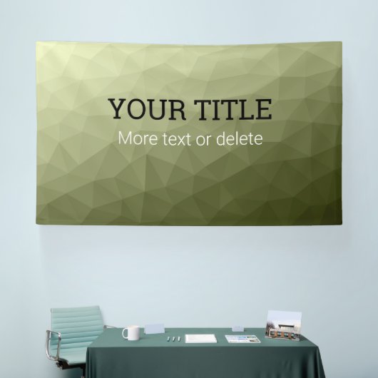 Army green geometric mesh Triangle custom text Spandoek (Beurs)