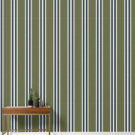 Army Green & Navy Double Rugby Stripe  Behang