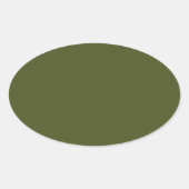 Army Green Ovale Sticker (Voorkant)