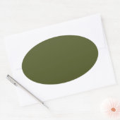 Army Green Ovale Sticker (Envelop)