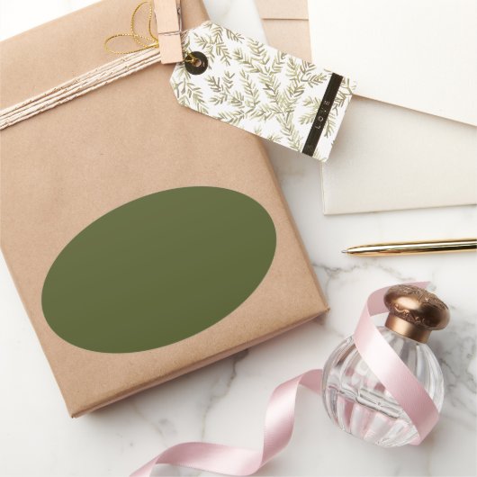 Army Green Ovale Sticker (Geschenken)