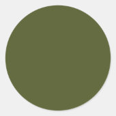 Army Green Ronde Sticker (Voorkant)
