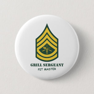Army Grill Sergeant Ronde Button 5,7 Cm