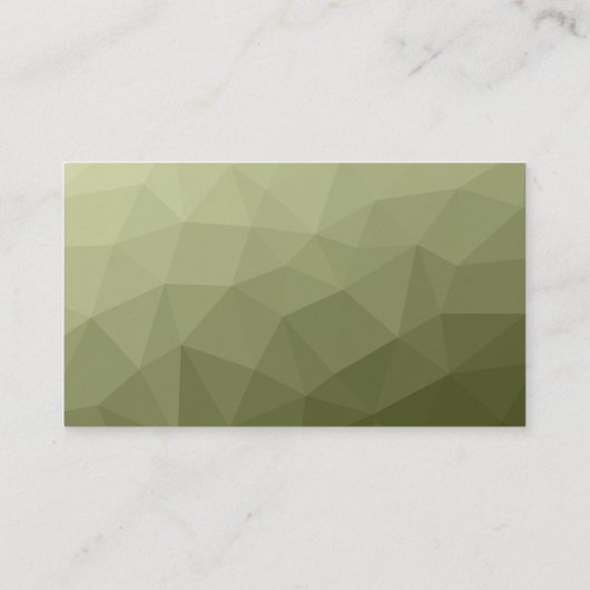 Army groene geometrische mesh patroon QR code Visitekaartje (Achterkant)