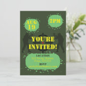 Army Groene Paintball Feest Kaart (Staand voorkant)