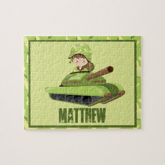 Army Guy Personalized Puzzle Legpuzzel (Horizontaal)