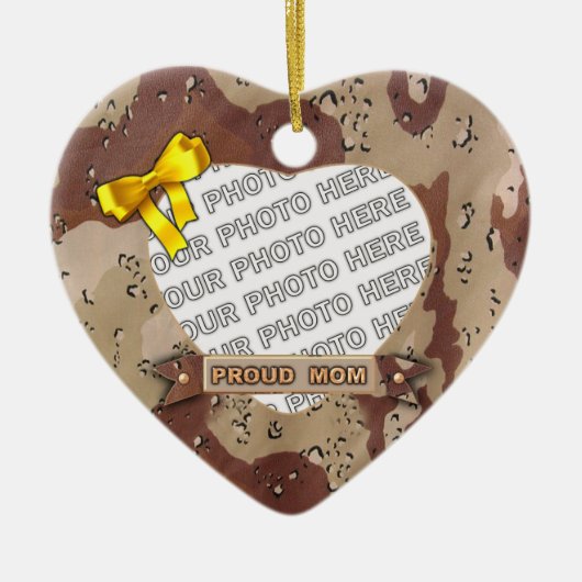Army Heart Photo Ornament (Voorkant)