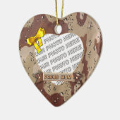 Army Heart Photo Ornament (Links)