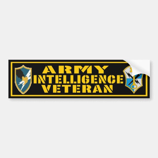 Army Intelligence-veteraansticker Bumpersticker (Voorkant)