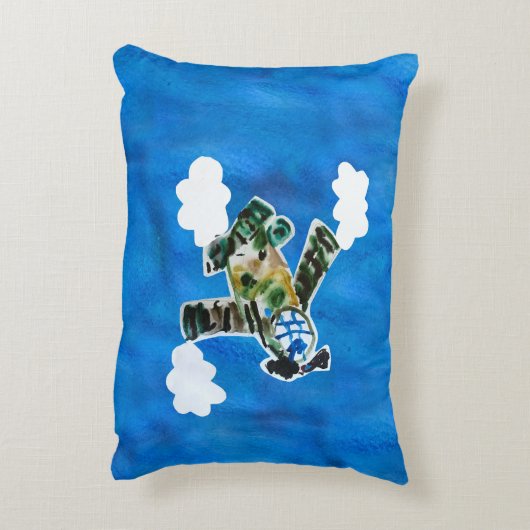 Army Jet - Kunst voor kinderen Accent Kussen (Achterkant (Verticaal))