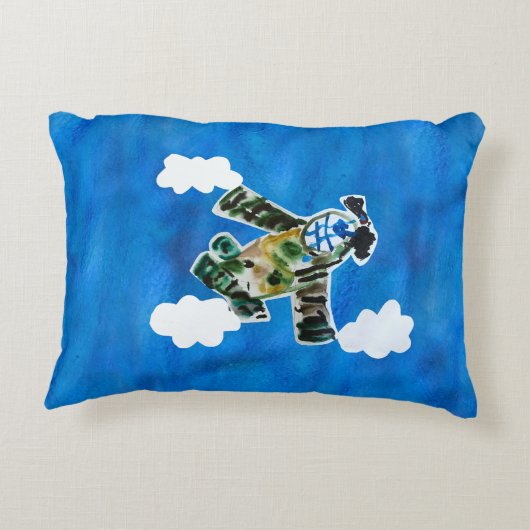 Army Jet - Kunst voor kinderen Accent Kussen (Achterkant)