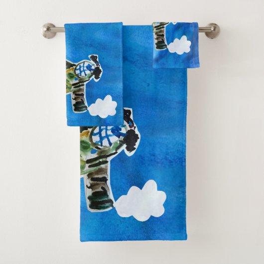 Army Jet - Kunst voor kinderen Bad Handdoek (Insitu)
