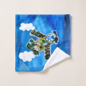 Army Jet - Kunst voor kinderen Bad Handdoek (Wasdoekje)