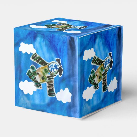 Army Jet - Kunst voor kinderen Bedankdoosjes (Achterkant)