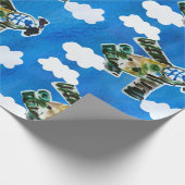 Army Jet - Kunst voor kinderen Cadeaupapier (Hoek)