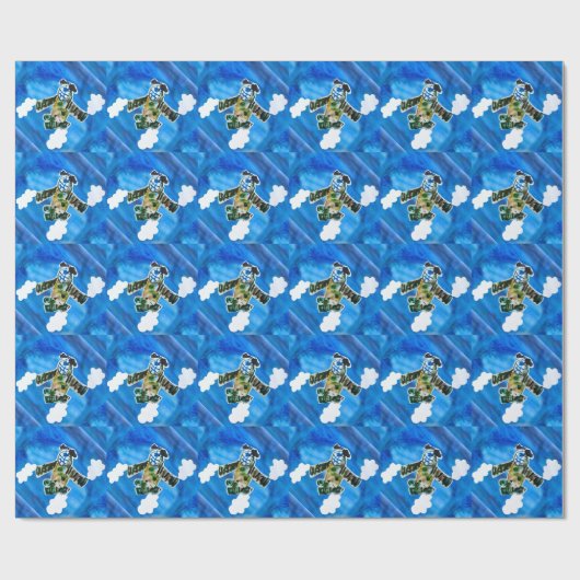 Army Jet - Kunst voor kinderen Cadeaupapier (Vlak)