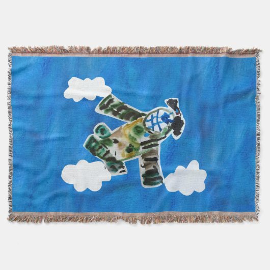 Army Jet - Kunst voor kinderen Deken (Voorkant)
