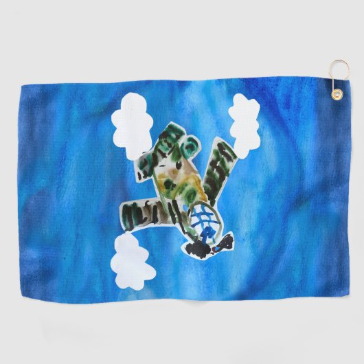 Army Jet - Kunst voor kinderen Golfhanddoek (Horizontaal)