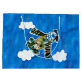 Army Jet - Kunst voor kinderen Groot Cadeauzakje (Achterkant)