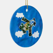 Army Jet - Kunst voor kinderen Keramisch Ornament (Rechts)