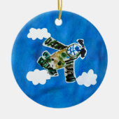 Army Jet - Kunst voor kinderen Keramisch Ornament (Voorkant)