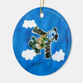 Army Jet - Kunst voor kinderen Keramisch Ornament (Links)