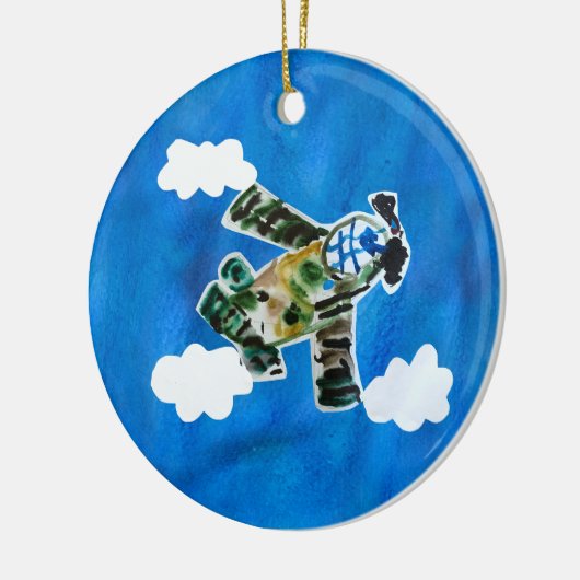 Army Jet - Kunst voor kinderen Keramisch Ornament (Links)