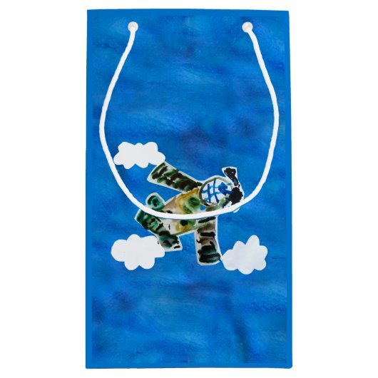 Army Jet - Kunst voor kinderen Klein Cadeauzakje (Achterkant)