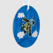 Army Jet - Kunst voor kinderen Ornament (voorkant)