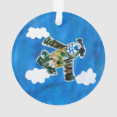 Army Jet - Kunst voor kinderen Ornament (achterkant)