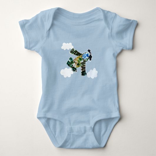 Army Jet - Kunst voor kinderen Romper (Voorkant)