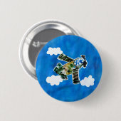 Army Jet - Kunst voor kinderen Ronde Button 5,7 Cm (Voorkant /achterkant)