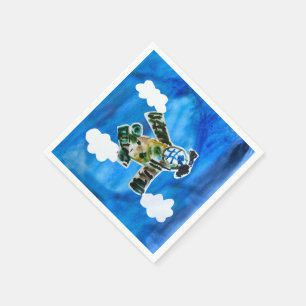 Army Jet - Kunst voor kinderen Servet