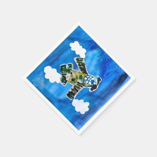 Army Jet - Kunst voor kinderen Servet (Hoek)