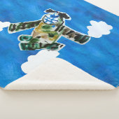 Army Jet - Kunst voor kinderen Sherpa Deken (3/4)
