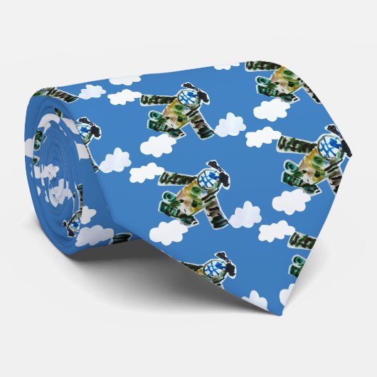 Army Jet - Kunst voor kinderen Stropdas (Opgerold)