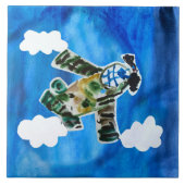 Army Jet - Kunst voor kinderen Tegeltje (Voorkant)