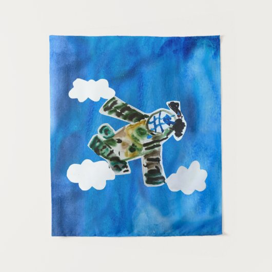 Army Jet - Kunst voor kinderen Wandkleed (Voorkant)